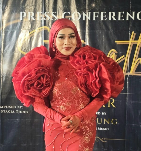 Imaniar saat jumpa pers peluncuran lagu Strength