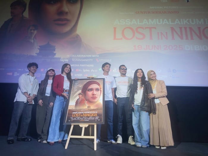 Peluncuran Official Trailer & Original Soundtrack Film Assalamualaikum Beijing 2: Lost in Ningxia di Jakarta, Selasa (20/5/2025).