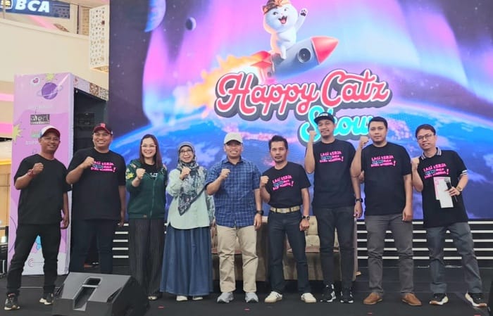 Jumpa pers pembukaan event Happy Catz Show di Pesona Square, Kota Depok, Jawa Barat, Jumat (27/6/2025).