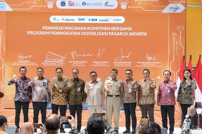 Bank Jakarta mendukung digitalisasi pasar di Jakarta.
