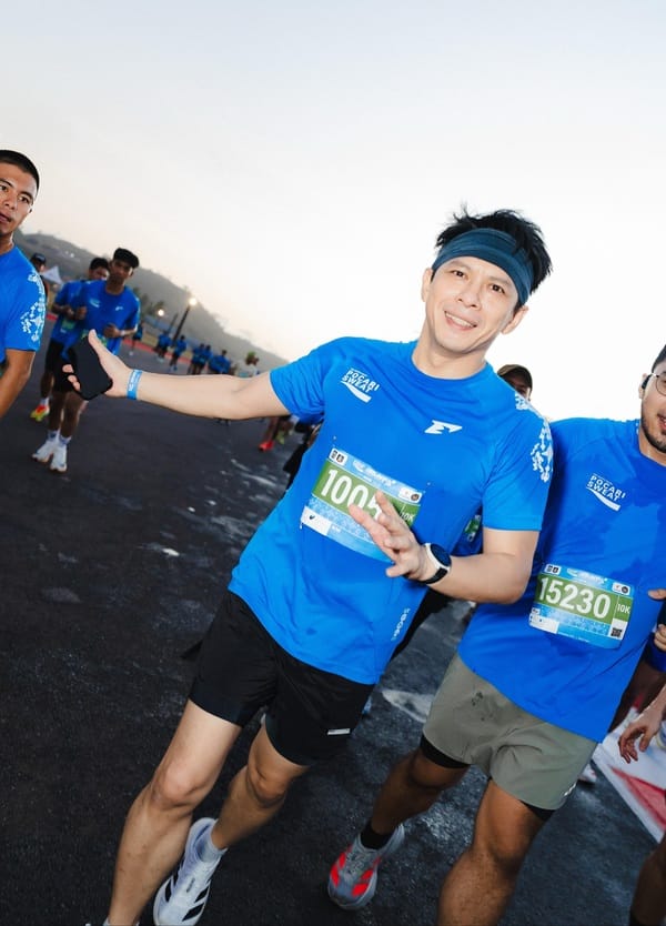 Ariel NOAH saat meramaikan POCARI SWEAT Run Lombok 2025. (Foto - Istimewa)