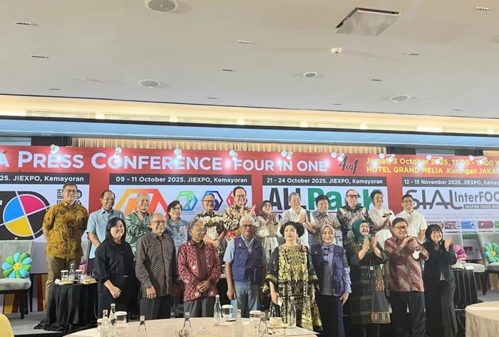 Krista Exhibitions saat menggelar jumpa pers persiapan 4 pameran berskala besar yang saling terintegrasi di Jiexpo Kemayoran, Jakarta, Jumat (3/10/2025). (Foto - Istimewa)
