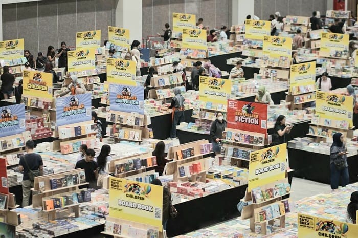 Bazar buku internasional Big Bad Wolf (BBW) Jakarta 2025 berlangsung 23 Oktober hingga 2 November 2025 di NICE PIK2 Hall 5–7. (Foto - Istimewa)