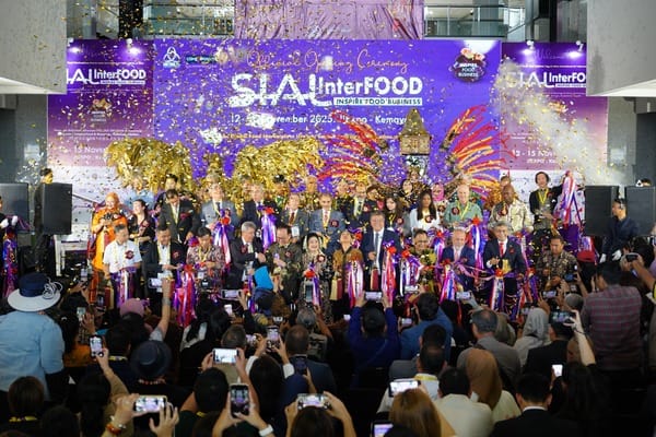 Pembukaan pameran internasional SIAL InterFOOD 2025 di Jakarta International Expo (JIExpo) Kemayoran, Jakarta, Rabu (12/11/2025). (Foto - Krista Exhibitions)