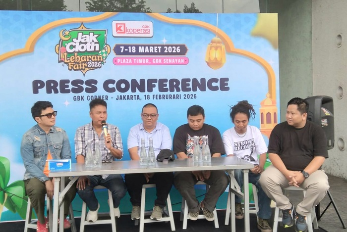 Jumpa pers JakCloth Lebaran Fair 2026 di Senayan, Jakarta, Rabu (18/2/2026). (Foto - Ignaz Nugroz)