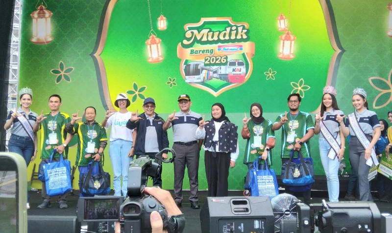 Pelepasan Mudik Bareng Indomaret 2026 di Parkir Timur Senayan, Jakarta Pusat, Rabu (18/3/2026). (Foto - Ign)