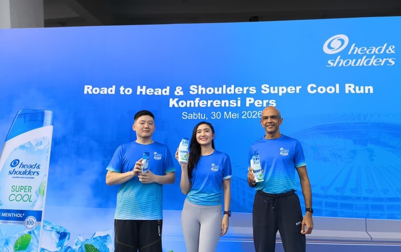 Jumpa pers Head & Shoulders Super Cool Run 2026" di kawasan Gelora Bung Karno (GBK), Senayan, Jakarta Pusat, Sabtu (30/5/2026). (Foto - P&G Indonesia)