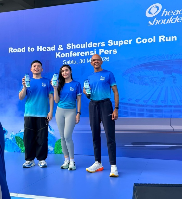 Jumpa pers Head & Shoulders Super Cool Run 2026" di kawasan Gelora Bung Karno (GBK), Senayan, Jakarta Pusat, Sabtu (30/5/2026). (Foto - P&G Indonesia)