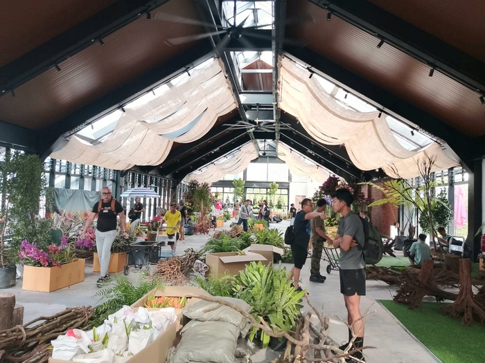 Suasana persiapan Malaysia Highest Flower Exhibition di Resort World Awana, Genting Highland, Malaysia, pada 3–10 Juni 2026. (Foto - Istimewa)