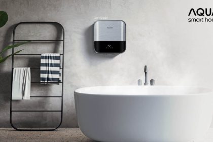 Keamanan AQUA Elektronik menghadirkan water heater terbaru Nova Series AES15V-SIW1. (Foto - AQUA)