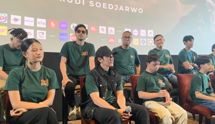 Konferensi pers sekaligus press screening film Tanah Runtuh di XXI Epicentrum, Kuningan, Jakarta Selatan, Kamis (19/6/2026). (Foto - Ibnu)