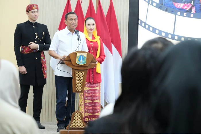 Wali Kota Jakarta Timur, Munjirin, di pembukaan tahapan Pemilihan Abang None Jakarta Timur 2026 di Ruang Sri Gunting (Ruang Pola), Kantor Wali Kota Administrasi Jakarta Timur, Sabtu (6/6/2026). (Foto - Dok. Vista.co.id)