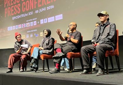 Press Screening & Press Conference Film Dosa, Penebusan atau Pengampunan di XXI Epicentrum, Kuningan, Jakarta Selatan, Senin (8/6/2026). (Foto - SBI)