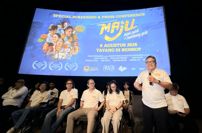 Spesial Screening & Press Conference Film MAJU: Jejak Pahit si Kembang Gula di XXI Metropole, Menteng, Jakarta Pusat, Senin (15/6/2026) malam. (Foto - PANEN Entertainment)