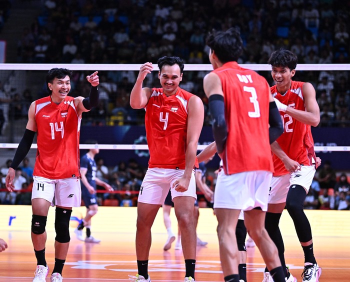Timnas voli putra Indonesia juara AVC Men's Cup 2026 setelah menaklukkan Korea Selatan di laga final yang berlangsung di India, Minggu (28/6/2026) malam. (Foto - Dok. Vista.co.id)