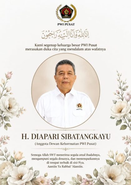 Wartawan senior sekaligus Anggota Dewan Kehormatan PWI Pusat, H. Diapari Sibatangkayu, meninggal dunia.