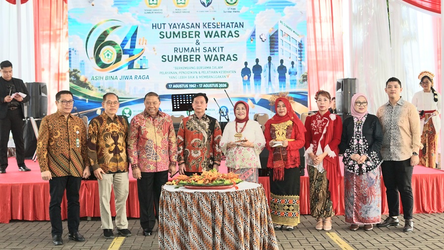 Acara syukuran Hari Ulang Tahun (HUT) ke-64 Yayasan Kesehatan Sumber Waras dan RS Sumber Waras di Jakarta, Senin (17/8/2026). (Foto - Satya)