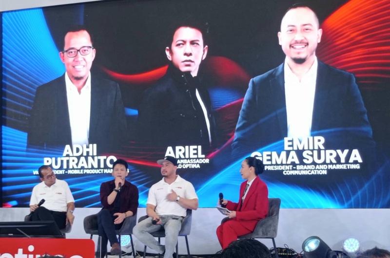 Telkomsel meluncurkan layanan pascabayar Halo Optima dan menggandeng penyanyi Ariel sebagai brand ambassador, Selasa (8/9/2026) di Jakarta. (Foto - M. Nur Ichsan Arief)