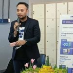 CEO Kodinggo, Khalif Radhian, saat acara syukuran rebranding Kodinggo di Jakarta, Selasa (8/9/2026). (Foto - Muller)