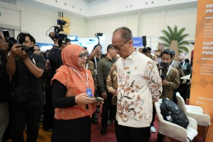 Menteri Perindustrian Agus Gumiwang Kartasasmita saat membuka pameran Halal Indo 2026 yang berlangsung pada 24–27 September 2026 di Indonesia Convention Exhibition (ICE) BSD, Tangerang, Banten. (Foto - BPDP)