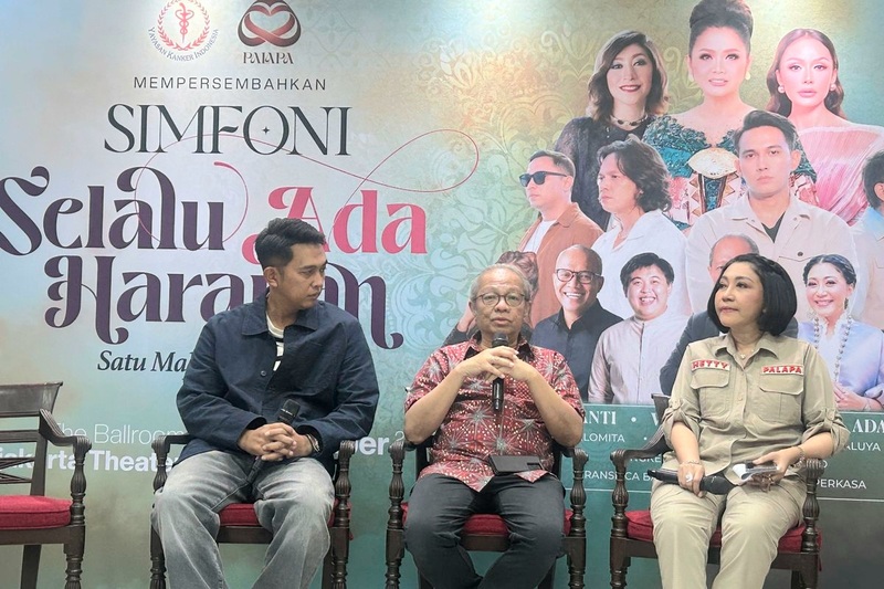 Jumpa pers konser amal peduli kanker bertajuk Simfoni Selalu ADA Harapan di Kantor Pusat Yayasan Kanker Indonesia, Jakarta Pusat, Rabu (21/10/2026) lalu. (Foto: @yayasankankerid)