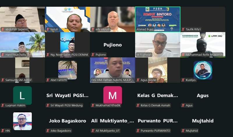 Forum daring Rembuk Bintoro bertajuk “Demak 2045” yang digelar Paguyuban Demak Bintoro Nusantara (PDBN) pada Minggu (11/10/2026). (Foto - PDBN)