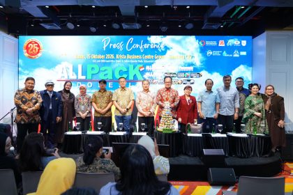 Jumpa pers persiapan gelaran ALLPack Indonesia 2026 di Gandaria City, Kebayoran Lama, Jakarta Selatan, Kamis (15/10/2026). (Foto - Krista Exhibitions)