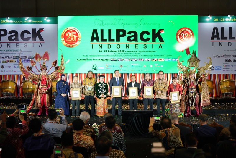 Pembukaan ALLPack Indonesia 2026 - yang digelar pada pada 20–23 Oktober 2026 di Jakarta International Expo (JIExpo) Kemayoran, Jakarta. (Foto: Krista Exhibitions)