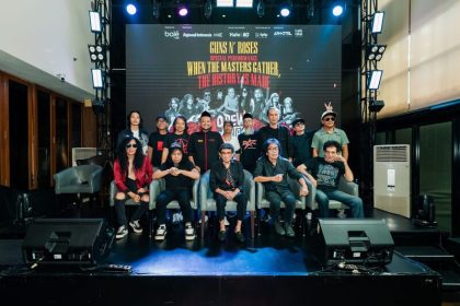 Jumpa pers Guns N' Roses Special Performance 9 Dewa Gitar di kawasan Senayan, Jakarta, Jumat (16/10/2026). (Foto - Istimewa)